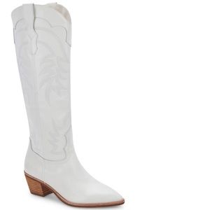 Dolce Vita Solida Western Boots in White